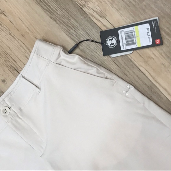 NWT UNDER ARMOUR size 4 GOLF SHORTS vanilla khaki - Picture 5 of 15